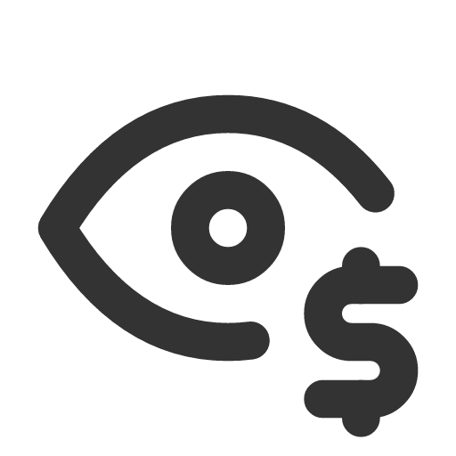 иконка eye dollar, eye, глаз, dollar, доллар,