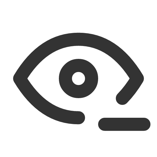 иконка eye minus, eye, глаз, minus, минус,