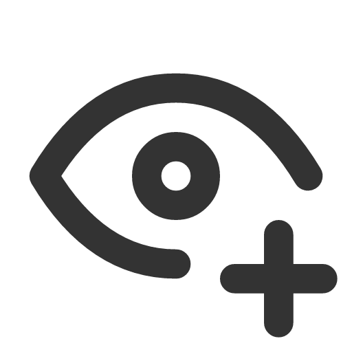 иконка eye plus, eye, глаз, plus, плюс,