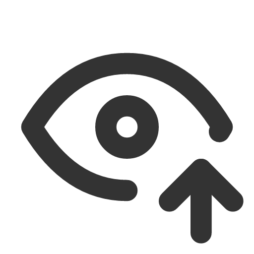 иконка eye up, eye, глаз, up, стрелка вверх,