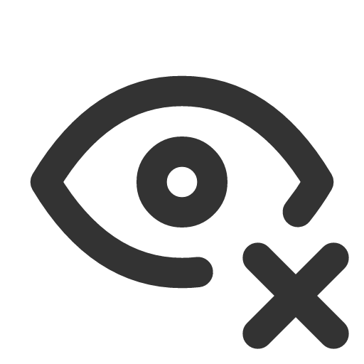 иконка eye x, eye, глаз,