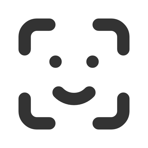 иконка face id, face, смайлик, id, бейджик,