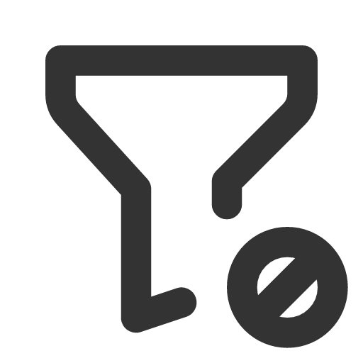 иконка filter cancel, filter, cancel, отмена,