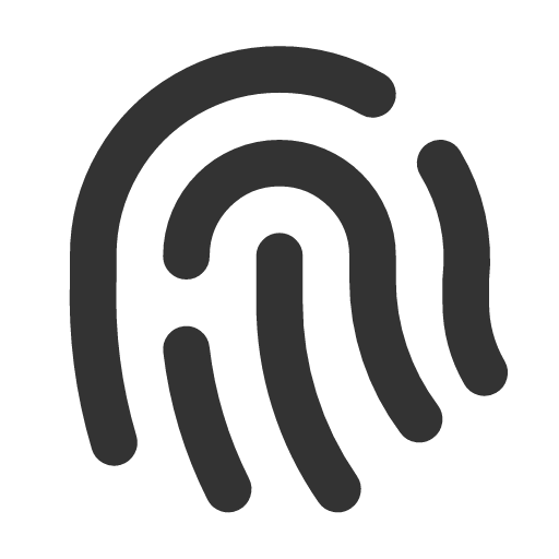 иконка fingerprint, отпечаток пальца,