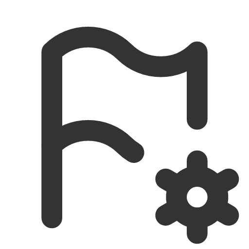 иконка flag cog, flag, флаг, cog,