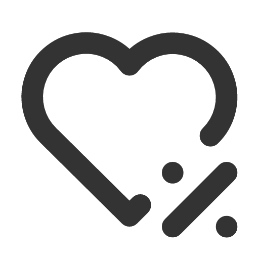 иконка heart discount, heart, сердце, discount, выключатель,