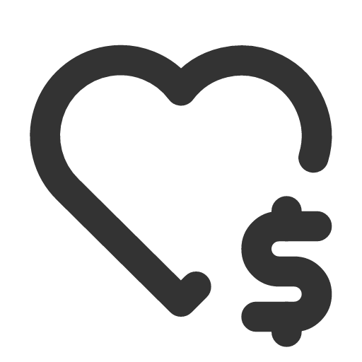 иконка heart dollar, heart, сердце, dollar, доллар,