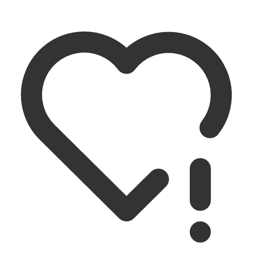иконка heart exclamation, heart, сердце, exclamation, предупреждение,