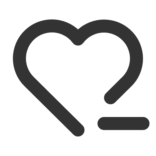 иконка heart minus, heart, сердце, minus, минус,