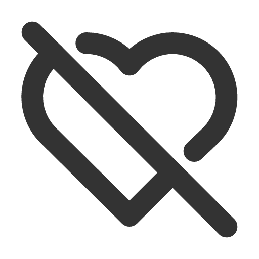 иконка heart off, heart, сердце, off,