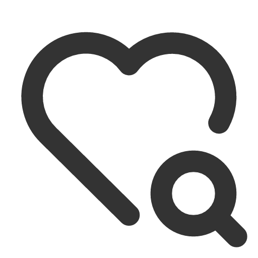 иконка heart search, heart, сердце, search, поиск,