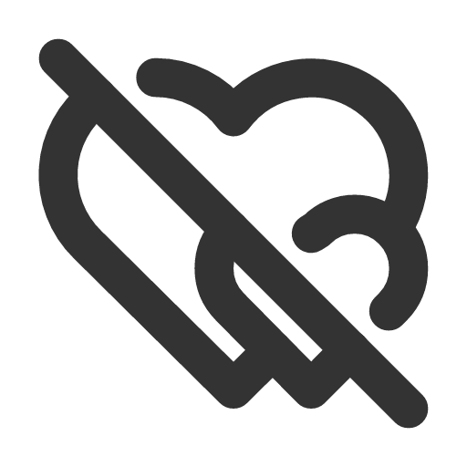 иконка hearts off, hearts, сердце, off,