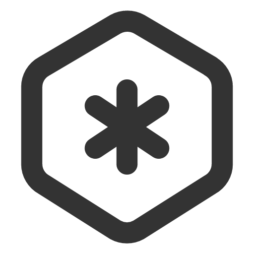 иконка hexagon asterisk, hexagon, asterisk, звездочка,