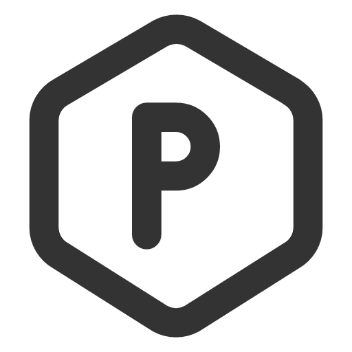иконка hexagon letter p, hexagon, letter, почта,