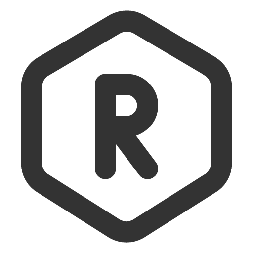 иконка hexagon letter r, hexagon, letter, почта,