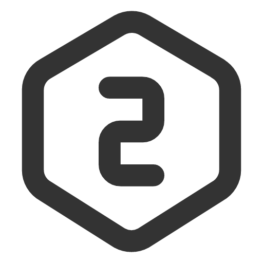 иконка hexagon number 2, hexagon, number,