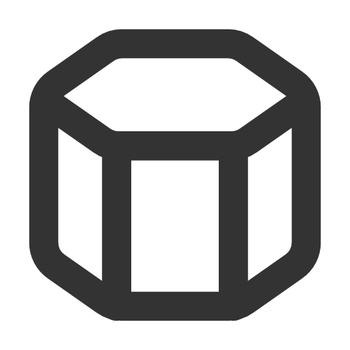 иконка hexagonal prism, hexagonal, prism,