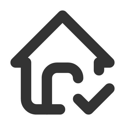 иконка home check, home, дом, check, галочка,