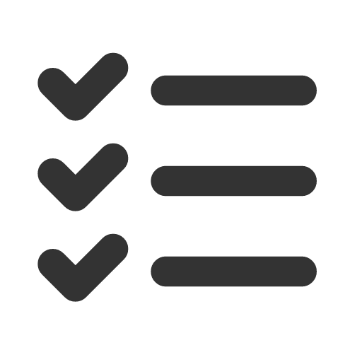 иконка list check, list, check, галочка,
