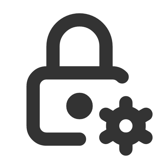 иконка lock cog, lock, замок, cog,