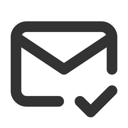 иконка mail check, mail, почта, check, галочка,
