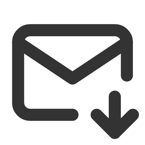 иконка mail down, mail, почта, down, стрелка,