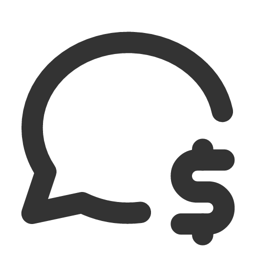 иконка message circle dollar, message, сообщение, circle, dollar, доллар,