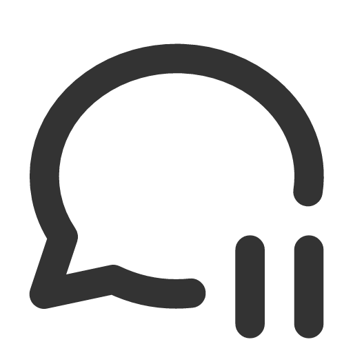 иконка message circle pause, message, сообщение, circle, pause, пауза,