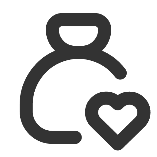 иконка moneybag heart, moneybag, heart, сердце,