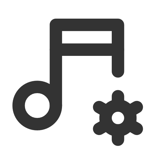иконка music cog, music, музыка, cog,