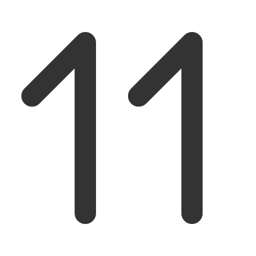 иконка number 11, number, 11,