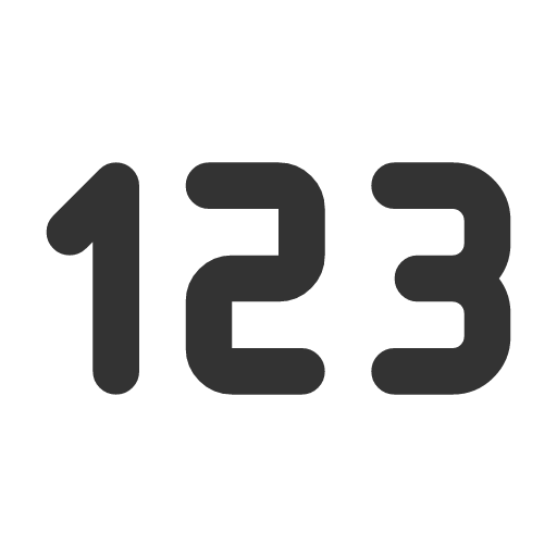 иконка number 123, number, 123,