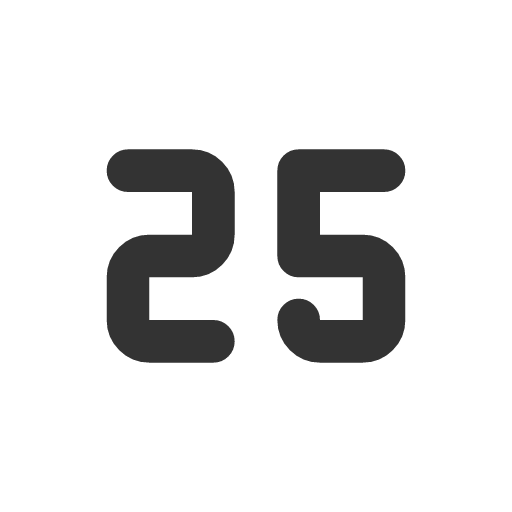 иконка number 25 small, number, 25, small,
