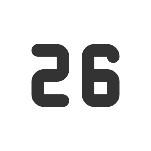 иконка number 26 small, number, 26, small,