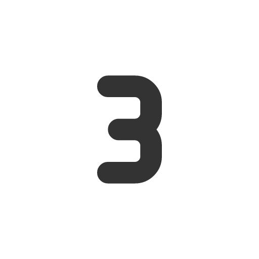 иконка number 3 small, number, small,