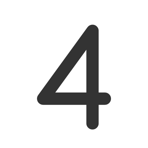 иконка number 4, number,