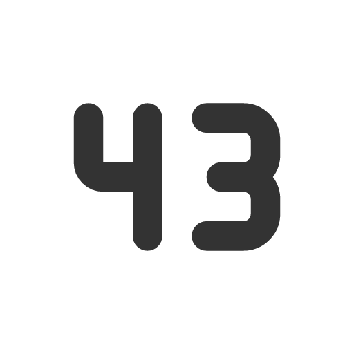 иконка number 43 small, number, 43, small,