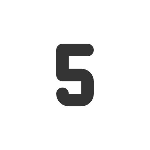иконка number 5 small, number, small,