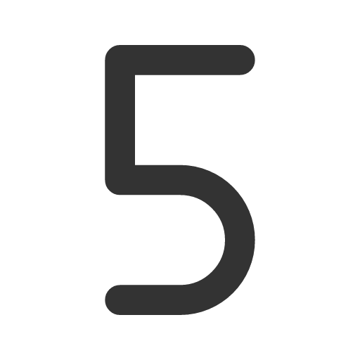 иконка number 5, number,