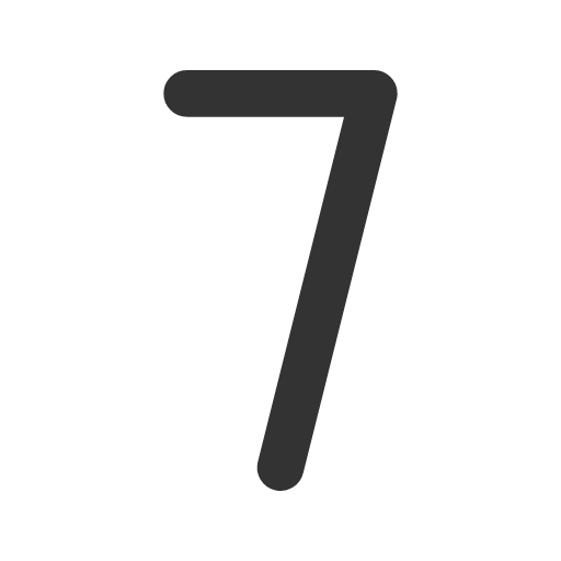 иконка number 7, number,
