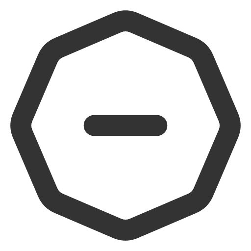 иконка octagon minus, octagon, minus, минус,