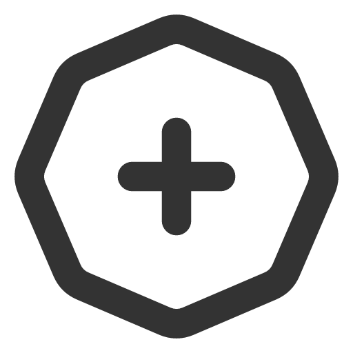 иконка octagon plus, octagon, plus, плюс,