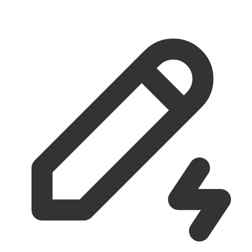 иконка pencil bolt, pencil, bolt, напряжение,