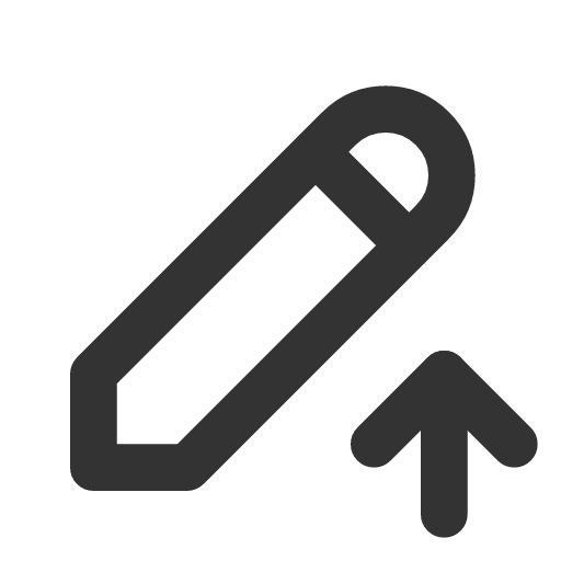иконка pencil up, pencil, up, стрелка вверх,