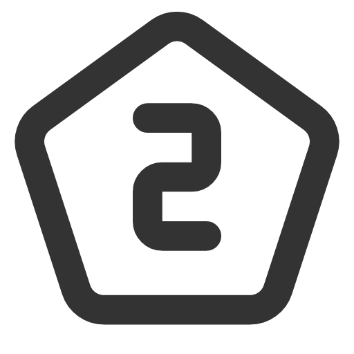 иконка pentagon number 2, pentagon, number,