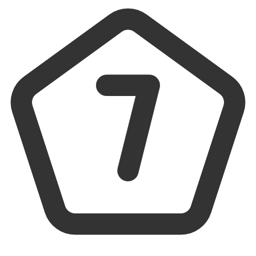 иконка pentagon number 7, pentagon, number,