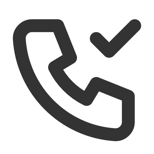 иконка phone check, phone, телефон, check, галочка,