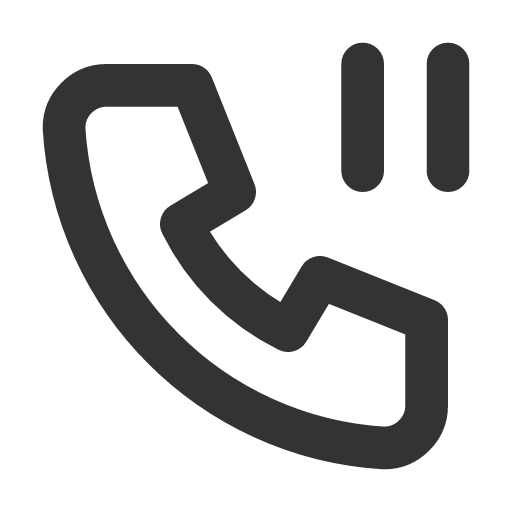 иконка phone pause, phone, телефон, pause, пауза,
