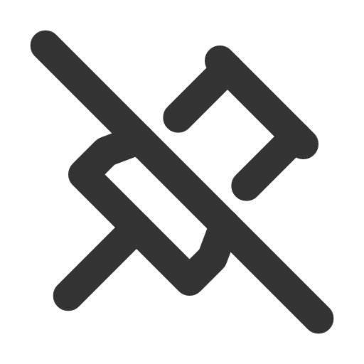 иконка pinned off, pinned, off,