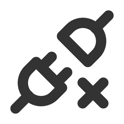 иконка plug connected x, plug, штекер, connected,